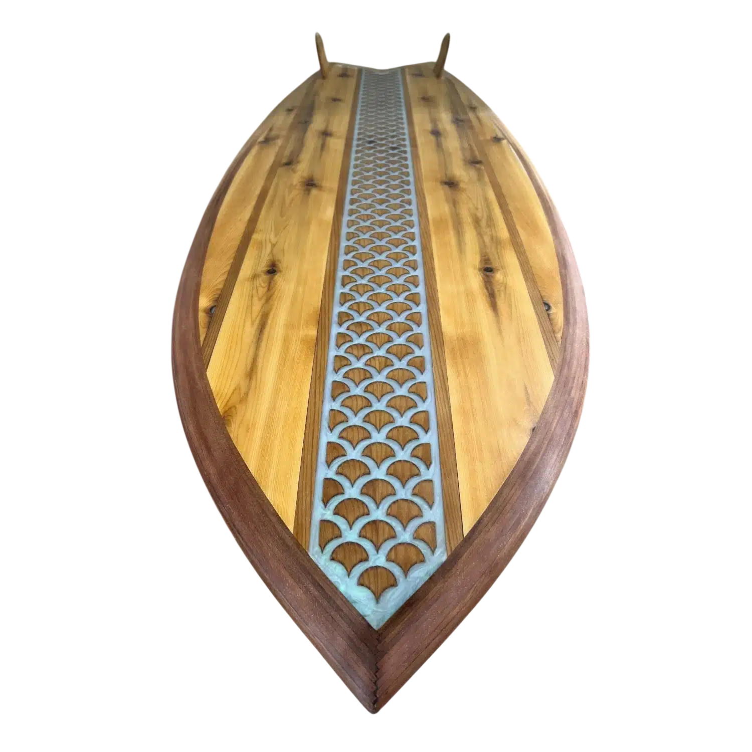 Wooden Surfboard Fish