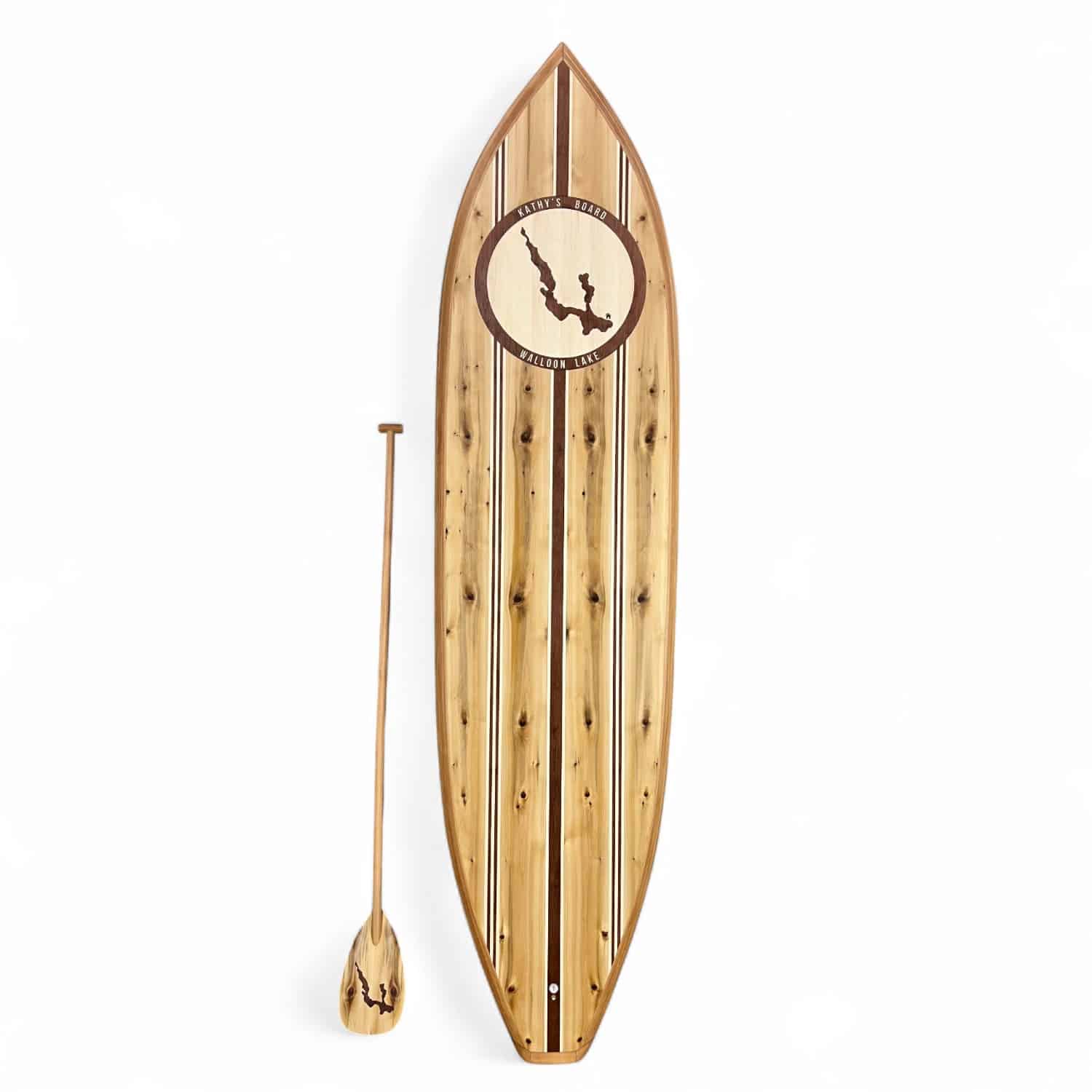 custom-wood-paddleboard-walloon-lake-michigan Custom Wood Paddle board Wedding Anniversary Gift Walloon Lake Michigan