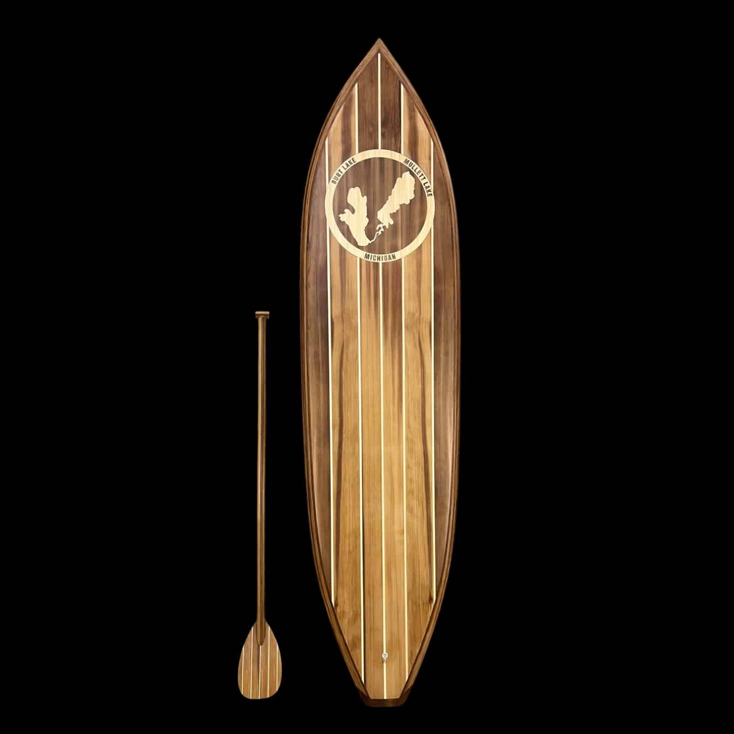 Burt Lake Wood Paddle Board Cedar