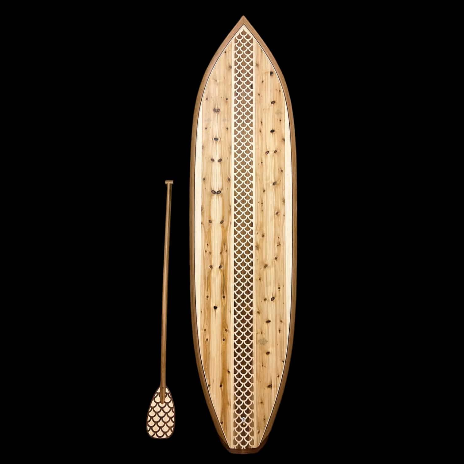 River Paddle Board Coastal Themed Art Vertical