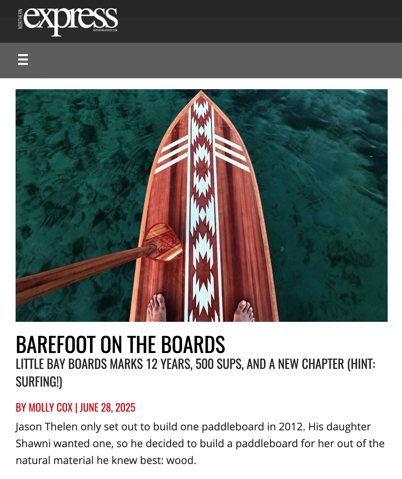 Northern Express: Barefoot on the Boards